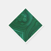 Serviette En Papier Green gemstone malachite natural stone design (Coin)
