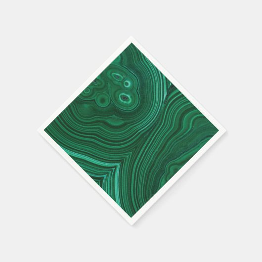 Serviette En Papier Green gemstone malachite natural stone design (Coin)