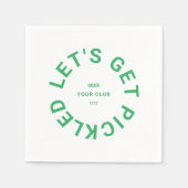 Serviette En Papier Green Get Pickleball Crest Pickled (Devant)