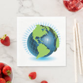 Serviette En Papier Green Globe (En situation)