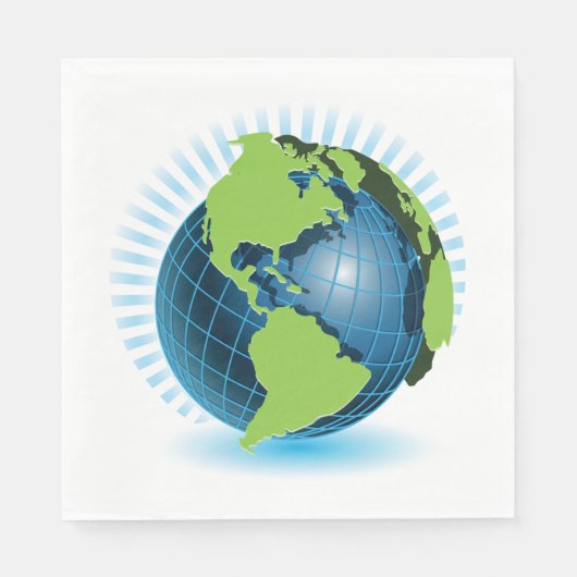 Serviette En Papier Green Globe (Devant)