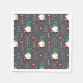 Serviette En Papier Green Gnome Arbre de Noël Motif (Devant)