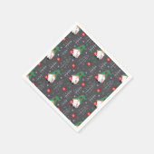 Serviette En Papier Green Gnome Arbre de Noël Motif (Coin)