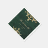 Serviette En Papier Green Gold Emerald Victorian Enchanted Wedding (Coin)