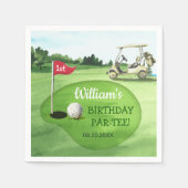 Serviette En Papier Green Golf 1er Anniversaire Par tee (Devant)