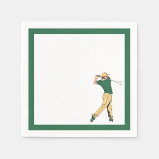 Serviette En Papier Green Golf Party
