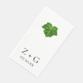 Serviette En Papier Green Ivy Mariage (Coin)