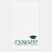 Serviette En Papier Green Ivy Patterned Graduation Cap (Devant)