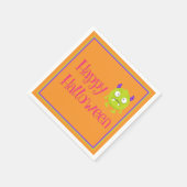 Serviette En Papier Green Little Monster Halloween Fun Kids (Coin)