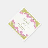 Serviette En Papier Green Lotus Lily Flowers Mariage Indien (Coin)