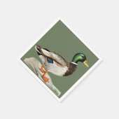 Serviette En Papier Green Mallard Chasse au canard Art de la nature (Coin)