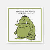 Serviette En Papier Green Ogre Troll Carton Animé Personnaliser (Devant)