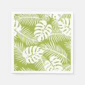 Serviette En Papier Green Palm Feuille Rainforest Motif (Devant)