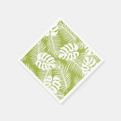 Serviette En Papier Green Palm Feuille Rainforest Motif (Coin)