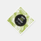 Serviette En Papier Green Palm Feuille Rainforest Motif (Coin)
