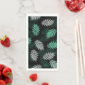 Serviette En Papier Green Palm Feuilles Design (En situation)