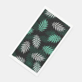 Serviette En Papier Green Palm Feuilles Design (Coin)