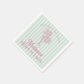 Serviette En Papier Green Palm Spring Pastel Beach Anniversaire (Coin)