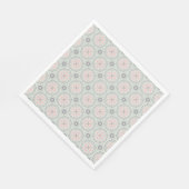 Serviette En Papier Green Pastel Floral Tiles (Coin)