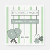 Serviette En Papier Green Perfect Match Couples Bridal Shower (Devant)