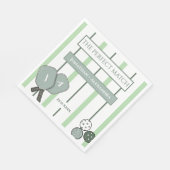 Serviette En Papier Green Perfect Match Couples Bridal Shower (Coin)