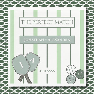 Serviette En Papier Green Perfect Match Couples Bridal Shower