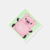 Serviette En Papier Green Pig Baby (Coin)