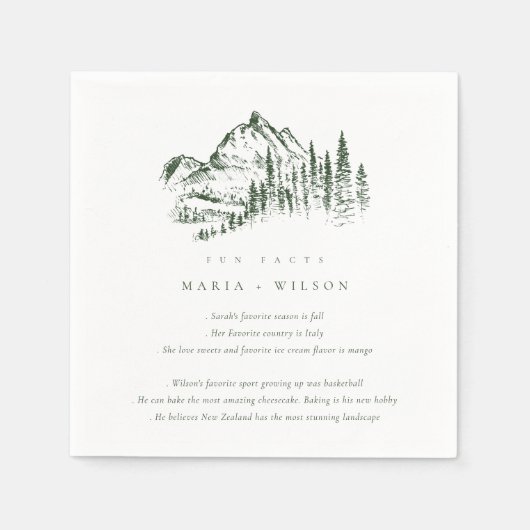 Serviette En Papier Green Pine Woods (Devant)