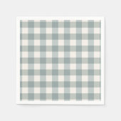 Serviette En Papier Green Plaid En vichy Country Farmhouse Simple (Devant)