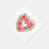 Serviette En Papier Green Red Heart Watermelon Birthday (Coin)