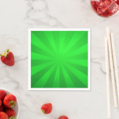 Serviette En Papier Green Retro Sunburst (En situation)