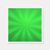 Serviette En Papier Green Retro Sunburst (Devant)