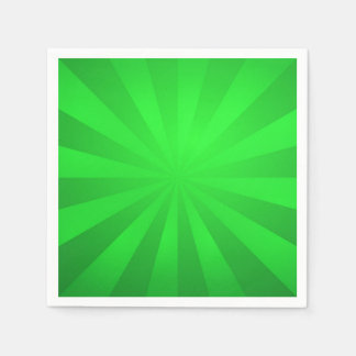 Serviette En Papier Green Retro Sunburst