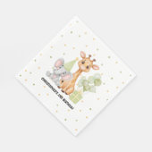 Serviette En Papier Green Safari Jungle Animal Anniversaire (Coin)