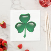 Serviette En Papier Green Shamrock Three-Leaf Clover (En situation)