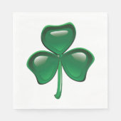 Serviette En Papier Green Shamrock Three-Leaf Clover (Devant)