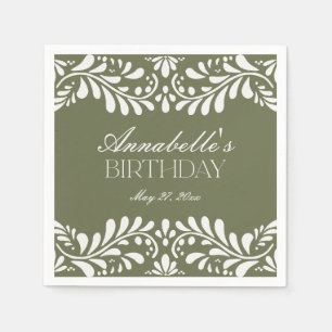 Serviette En Papier Green Talavera Carrelage Espagne Fiesta Anniversai