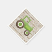 Serviette En Papier Green Tractor Farm Baby shower Garçon (Coin)