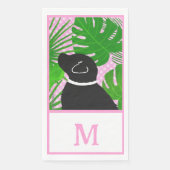 Serviette En Papier Green Tropical Island Black Dog Serviettes d'hôtes (Devant)