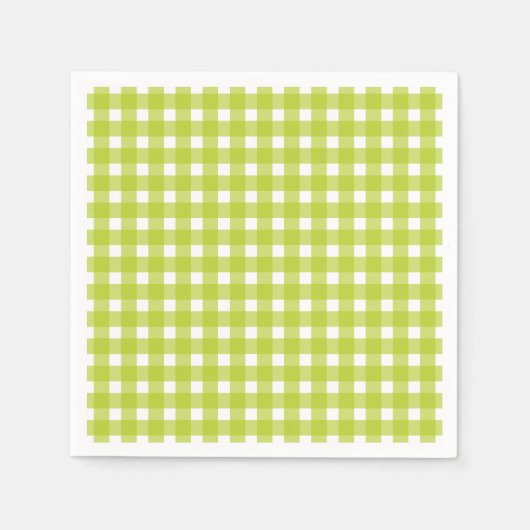 Serviette En Papier Green & White En vichy Plaid Checks Party de maria (Devant)