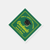Serviette En Papier Green Yellow Graduate Custom 2025 Graduation Party (Coin)