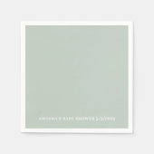 Serviette En Papier Greenery Baby Shower (Devant)