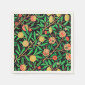 Serviette En Papier Grenade et fleurs sur branches (Devant)