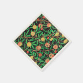 Serviette En Papier Grenade et fleurs sur branches (Coin)