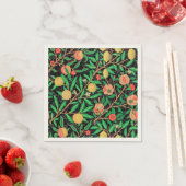 Serviette En Papier Grenade et fleurs sur branches (En situation)