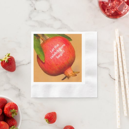 Serviette En Papier Grenade Rosh HaShana (En situation)