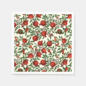 Serviette En Papier Grenades et papillons Bella sur blanc (Devant)