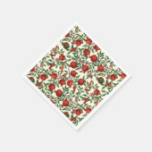 Serviette En Papier Grenades et papillons Bella sur blanc (Coin)