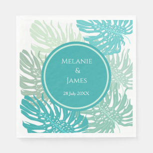 Serviette En Papier Grenier Tropical moderne Palm Feuille mariage Papi