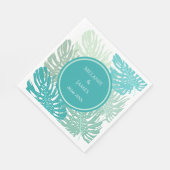 Serviette En Papier Grenier Tropical moderne Palm Feuille mariage Papi (Coin)